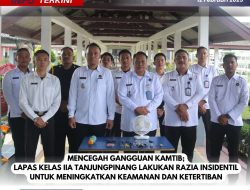 Mencegah Gangguan Kamtib, Lapas Kelas II A Tanjungpinang Razia Insidentil Untuk Tingkatkan Keamanan Dan Ketertiban