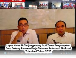 Lapas Kelas IIA Tanjungpinang Ikut Zoom, Kegiatan Pengumpulan Data Rencana Kerja Tahunan Reformasi Birokrasi Triwulan I Tahun 2025