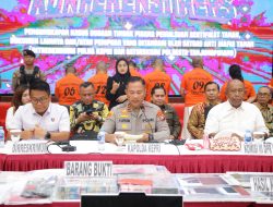 Konferensi Pers, Polda Kepri Ungkap Pelaku Kasus Mafia Tanah Di Tanjungpinang, Batam, dan Bintan,