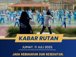 Jaga Kebugaran dan Kesehatan, Rutan Batam Gelar Olahraga Bersama Petugas dan Warga Binaan