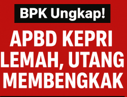 BPK: Tata Kelola Keuangan Pemprov Kepri Lemah, Timbulkan Utang Rp 454,8 Miliar