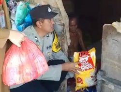 Sempena HUT Ke-81 Kemerdekaan RI, Polsek Bukit Bestari Salurkan 25 Paket Bansos kepada Warga Sakit di Tanjung Unggat