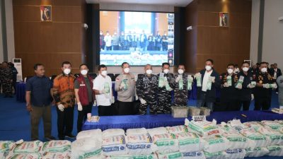 Kapal Asing MV King Sun Berbendera Tanzania Bawa Narkotika 1,3 Ton Di Tangkap TNI AL